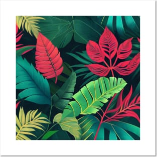 Tropical leaves Posters and Art